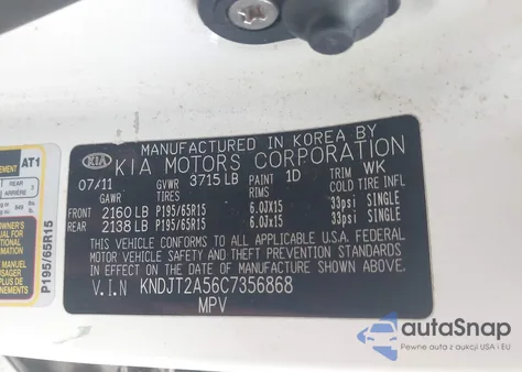 2012 Kia Soul from USA, damaged, VIN KNDJT2A56C7356868